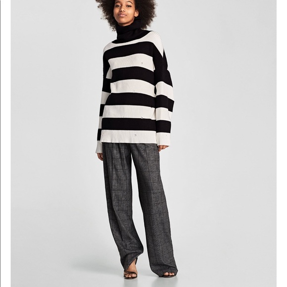 oversized striped sweater